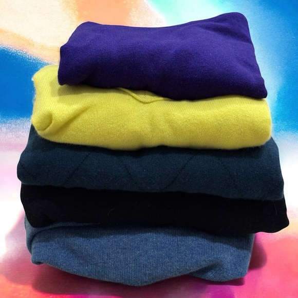 Crafter's Lot of (5) FLAWED Cashmere Garments - Yellow, Black, Purple, Blue - Picture 1 of 8